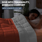 yescool Weighted Blanket for Adults (17 lbs, 60" x 80", Orange) Cooling Heavy Blanket for Sleeping Perfect for 110-130 lbs, Queen Size Breathable Blanket with Premium Glass Bead, Machine Washable