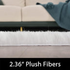 Latepis Area Rugs 6x9 Faux Fur Sheepskin Rug for Living Room, Fluffy Washable Rug for Bedroom, Playroom, Luxury Room Decor, Rectangle