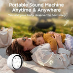 Battery Sound Machine Small White Noise Machine for Baby Kids Adult with 32 Volume Levels 32 Soothing Sounds Sleep Brown Noise Machine with 4 Timer & Memory for Travel Office Privacy