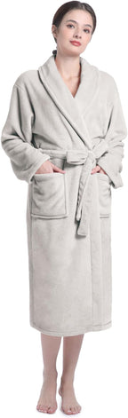 Plush Soft Robes for Women, Premium Fleece Womens Robe Cozy Warm Bathrobe