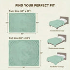 Fleece Blanket Twin - 60x80 Inch Lightweight & Buttery-Soft Throw for Bed, Sofa, Camping | 300GSM Cloud-Touch Microfiber | Cozy Essentials for Travel & Movie Nights, (Light Green)