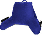 Clara Clark Reading Pillow for Kids & Teens with Shredded Memory Foam, Backrest Pillows for Reading, Watching, and Gaming Use on Couch, Bed, or Floor, Adjustable Support with Washable Cover Royal Blue
