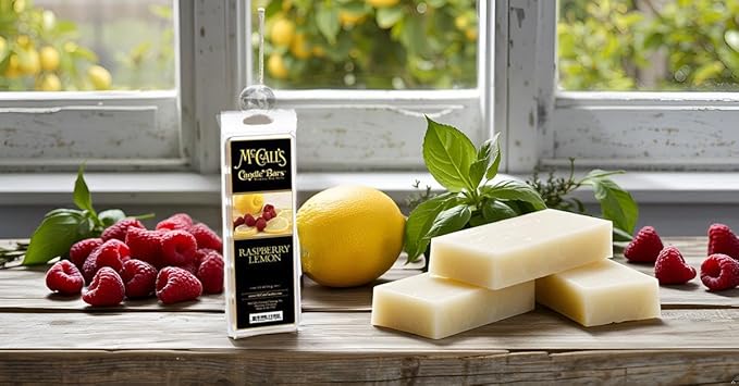 McCall’s Candles | Raspberry Lemon | Scented Wax Melt | Tangy Lemon, Ripe Raspberries & Bright Citrus | 6-Piece Break-Apart Bar | 12–24 Hours Per Wedge | Poured in the USA | 5.5 oz