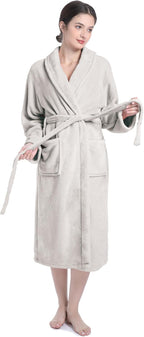 Plush Soft Robes for Women, Premium Fleece Womens Robe Cozy Warm Bathrobe