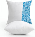 MIULEE Pack of 2 22x22 Pillow Inserts-Decorative Shredded Memory Foam Cooling Throw Pillows-Adjustable Premium Lumbar Wedding Pillow Stuffer Form for Couch Bed Cushion