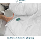 Weighted Idea Weighted Blanket for Adults (White,60"x80",20lbs) Cooling Breathable Heavy Blanket with Premium Glass Beads All-Season Soft Thick Comfort