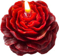 Burgundy Peony Flower Shape Candles for Women Friends Colleague Classmates Gift, 3 Inch Pastel Aesthetic Scented Candle