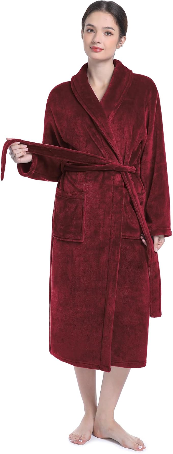 Plush Soft Robes for Women, Premium Fleece Womens Robe Cozy Warm Bathrobe