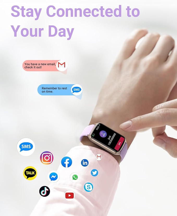 Amzhero Health Fitness Tracker with 24/7 Heart Rate, Blood Oxygen, Blood Pressure, Sleep Tracker, 5ATM Waterproof Activity Trackers with Step Tracker, Pedometer (S & L Bands Included)