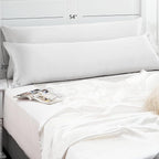 Vielit Satin Body Pillow Pillowcase 1pc,Silky Body Pillow Cover Similar to Silk Pillow Cases Soft Body Pillow Case 20x54 & Envelope Closure,Gift for Women Men Cream White & 1 Satin Scunchie