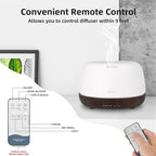 SEEDSEEL 300ML Essential Oil Diffuser, Small Aromatherapy Diffuser with Remote Control, 7-Color LED Light,4 Timer, Quiet,Auto-Off, Easy to Use,for Home,Bedroom,Office