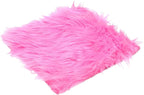 PATIKIL 12" Locker Rug, Small Area Rug Mini Faux Fur Rugs Small Locker Carpet Soft Fluffy Tiny Photography Props Square for Nail Photo Tabletop Background Picture Decoration, Hot Pink