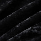 Fredsure Distressed Velvet Comforter Set, 5 Pieces Black Queen, Distressed Velvet Face and Brushed Microfiber Reverse