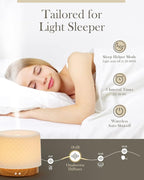 Essential Oil Diffuser -280ml Ceramic Diffuser for Large Room&Commercial Use, 2.4MHz Cool Mist Humidifier & Independent Decorative Light & Aromatherapy Diffuser,2 Mist,Timer,Auto-Off