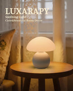 Mushroom Lamp Table Lamp for Bedroom,Desk Bedside Small Lamps for Living Room Night Stands,Mushroom Decor Cute Mini Modern Mid Century Lamps,Unique Aesthetic Home Living Room Decor(White)