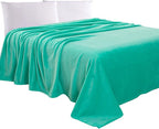 Elegant Comfort Luxury Velvety Feel Blanket, All-Season Lightweight Blanket, Ultra Plush, Soft, Cozy-Fuzzy Flannel Fleece for Couch, Sofa, Bed, Travel, Solid Design, Twin/Twin XL, Tiffany