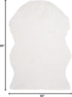 SAFAVIEH Faux Sheep Skin Collection 5' x 8' Ivory FSS115A Silken Glam 2.35-inch Thick Area Rug