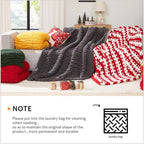 L'AGRATY Chunky Knit Blanket Throw: 80''x90'' Chenille Chunky Knitted Throw Blanket for Bed Couch - Handmade Thick Big Cable Knit Blanket - Large Chunky Crochet Blanket for Home Decor(Dark Grey)