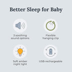 Yogasleep Hushh Portable White Noise Sound Machine for Baby, 3 Soothing Natural Sounds with Volume Control, Compact Size, Noise Canceling for Sleep Aid, Office Privacy, & Meditation, Registry Gift