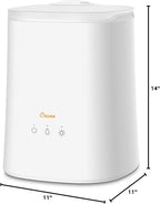 Crane Top Fill Ultrasonic Cool Mist Humidifier for Bedroom and Large Rooms, 1.2 Gallon Essential Oil Diffuser with Nightlight and Auto Shut-Off