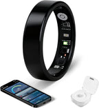 Smart Ring - Free SpO2 Sleep Tracker | No Subscription | IP68 Waterproof Fitness Tracker | 24/7 Activity Monitor | Step Counter & Tracking | Sleep & Workout Accessory Black 11