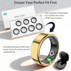COLMI R02 smart Ring, a smart Ring for Women and Men, with a Charging case, Supports Heart Rate, Blood Oxygen, Sleep Health Monitoring, and Sports Tracking Ring, No Subscription Fee. (Gold, 7#)