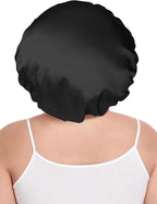 Double Layer Satin Bonnet with Detachable Eye Mask Night Cap for Curly Braids Hair Reduces Frizz Locks in Moisture