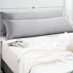 Vielit Satin Body Pillow Pillowcase 1pc,Silky Body Pillow Cover Similar to Silk Pillow Cases Soft Body Pillow Case 20x54 & Envelope Closure,Gift for Women Men Grey & 1 Satin Scunchie
