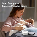 Sleepbox Portable White Noise Machine 30 Soothing Sounds Rechargeable Battery Small for Travel 32 Volume Control Noise Canceling Sleep Machine Sound Therapy for Baby Kids Adults (White)