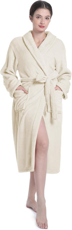 Plush Soft Robes for Women, Premium Fleece Womens Robe Cozy Warm Bathrobe