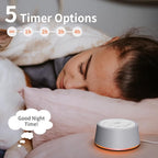 SoundLegend White Noise Sleep Sound Machines 30 Sounds 32-Level Volume 12 Colors Light 5 Timers Adjustable Light Brightness Compact for Everyone Travel Memory Function Gift