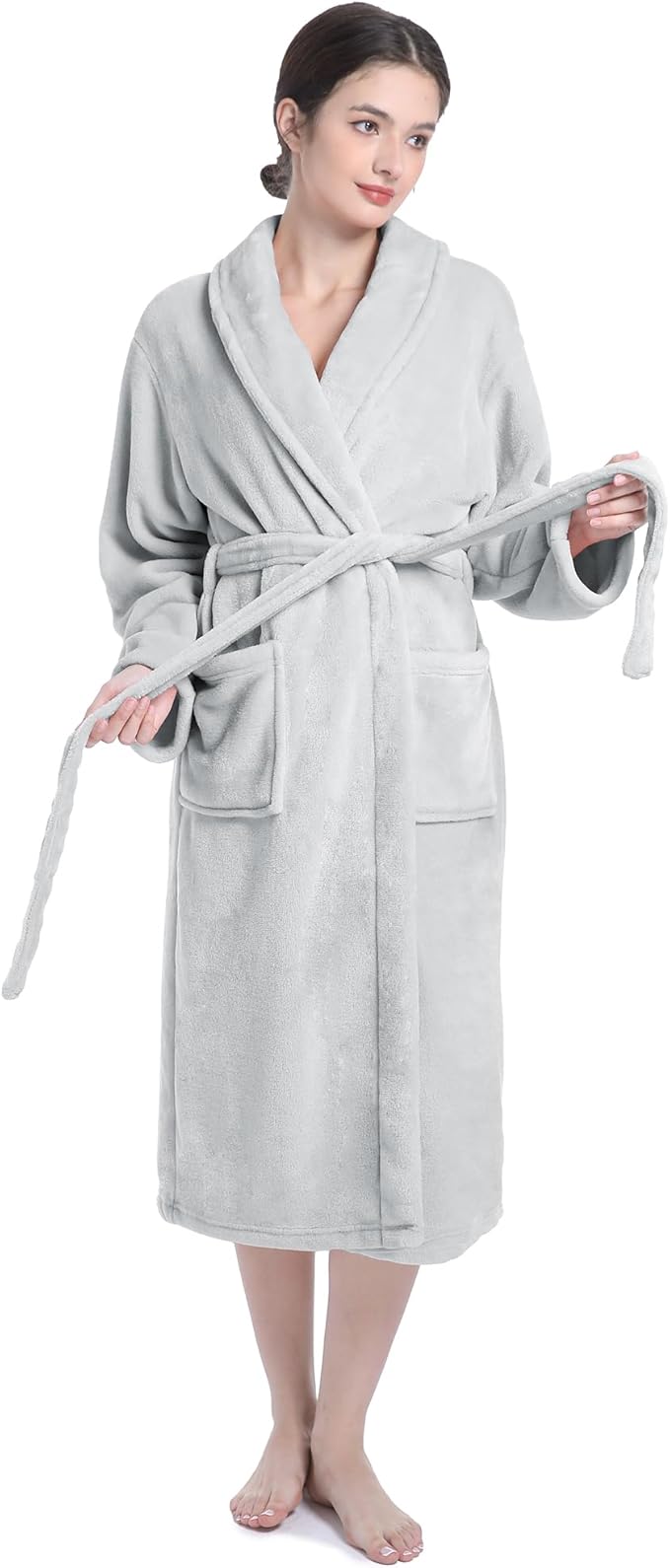 Plush Soft Robes for Women, Premium Fleece Womens Robe Cozy Warm Bathrobe