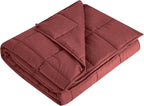 L'AGRATY Weighted Blanket - 48"x72" 20lbs Cooling Breathable Heavy Blanket Microfiber Material with Glass Beads for Adult All-Season Summer Fall Winter Soft Thick Comfort