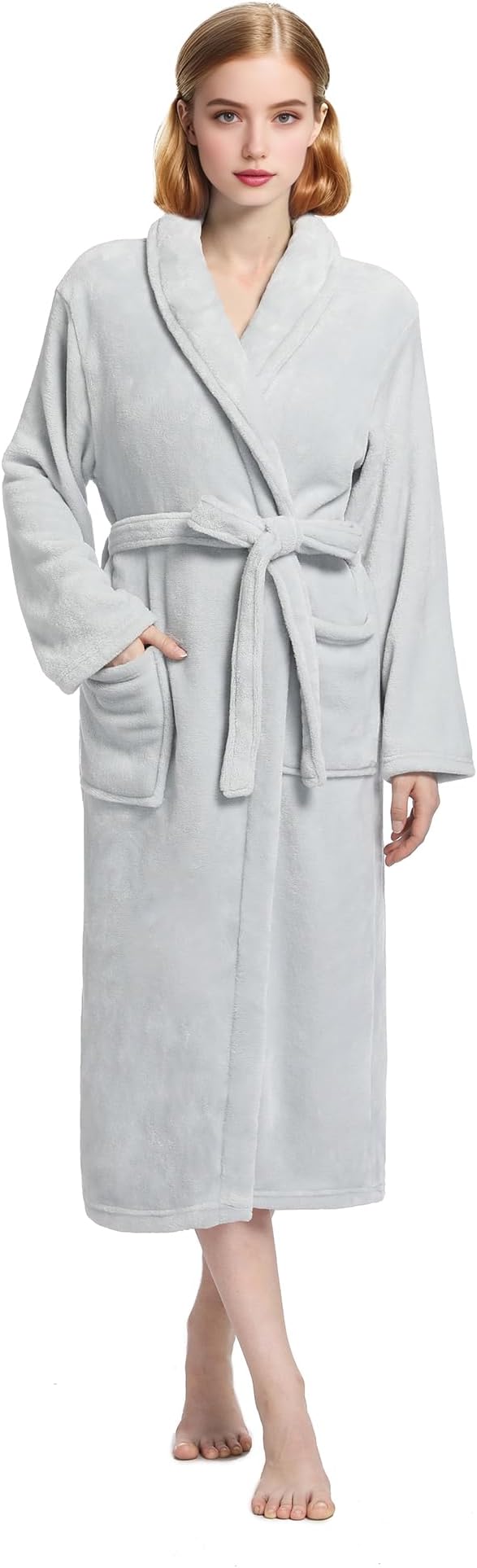 Plush Soft Robes for Women, Premium Fleece Womens Robe Cozy Warm Bathrobe