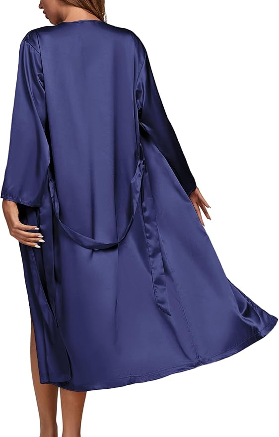 OPOIPIN Women's 3 Piece Pajama Set Sexy Cami Top and Shorts with Robe Sleepwear Loungewear Set