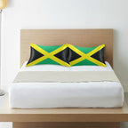 Satin Pillowcase for Hair and Skin, Jamaica Flag Silk Pillowcase Soft and Cozy Body Pillow Covers, Queen Size Satin Pillow Cases with Envelope Closure(20x30 Inch), 1PC