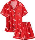 Girls & Womens Satin Pajamas Set, Silk Button-Down Sleepwear 2 Piece Nightwear, 3 Years - Women XXL