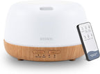 SEEDSEEL 300ML Essential Oil Diffuser with 7-Color LED Lights and Remote Control, Modern Minimalist Design, High-Efficiency Ultrasonic Mist Aromatherapy Diffuser for Home
