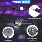 Star Projector Night Light, Portable USB LED Ambient Light - 4 Colors & 9 Modes Atmosphere Star Lights for Car Decor, Ceiling, Bedroom, Party (1PC)