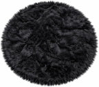 M&D Home Essentials Luxury Cloud-Soft Round Fluffy Rug 36 Inch Plush Bedside Accent Rug for Bedroom, Dorm & Cozy Small Spaces, Ultra Soft Faux Fur Feel
