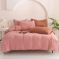 Luxlovery Pink Comforter Set Full Blush Pink Comforter Sets Solid Color Women Dusty Rose Qulits Comfy Soft Comforter Blanket Breathable Comforter Set for Women Girls