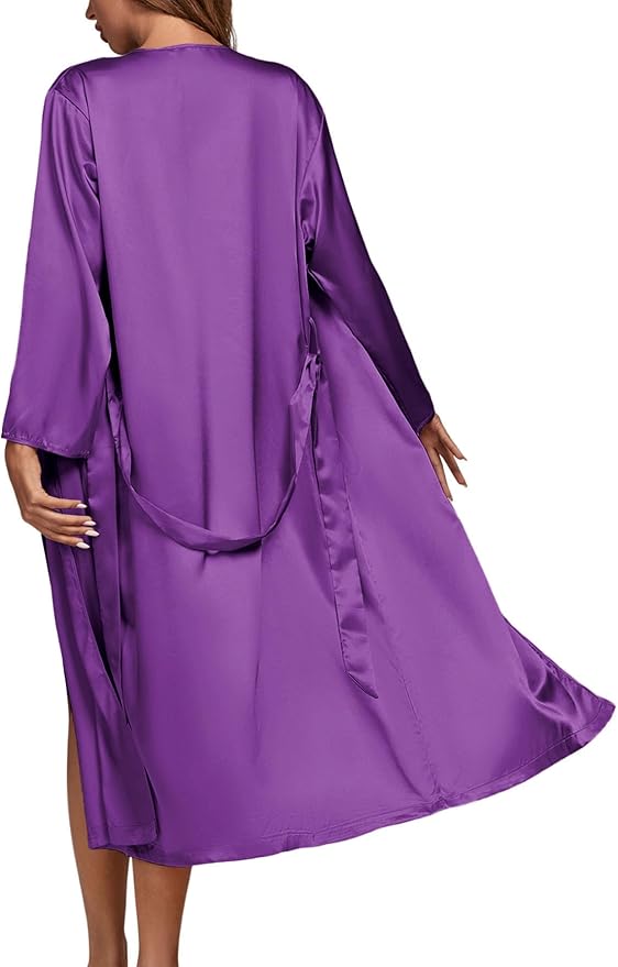 OPOIPIN Women's 3 Piece Pajama Set Sexy Cami Top and Shorts with Robe Sleepwear Loungewear Set