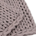 Nuzzie Original Knit Weighted Blanket - Breathable, Cooling, Hand Made Knit Throw Blanket for Sleep - Machine Washable, Stylish Decor Design (Dusty Rose, King | 28lbs | 80"x80")
