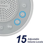 Housbay White Noise Sound Machine, 31 Soothing Sounds, 5W Loud Stereo Sound, Sleep Timer, Small Travel Sleep Machine & Noise Canceling for Sleeping, Relaxation-Gray