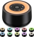 Sleepbox Sound White Noise Machine with 25 Soothing Sounds 10 Colors Warm Night Light 4 Brightness Levels 32 Volume Levels 5 Timer and Memory Function Perfect for Kids Adults Seniors Sleeping Black