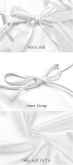 Women's Short Silky Robes Womens Satin Bathrobe Bride Bridesmaid Wedding Party Sleepwear Loungewear
