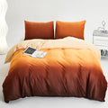 Luxlovery Orange Gradient Velvet Comforter Twin Women Girls Sunset Color Fluffy Flannel Bedding Comforter Set Art Style Sherpa Quilts Blanket Soft Warm Winter Bedding Set for Twin Bed