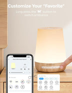 Baby Sound Machine, Momcozy White Noise Machine for Baby Sleeping with Night Light, Toddler Sleep Trainer with 34 Soothing Sounds, Timer, App Remote Control, Personal Sleep Routine(Wood Grain)