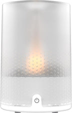 Vornado Votiv 4 Whole Room Ultrasonic Humidifier with Ambient Lighting, 1 Gallon Output, Carry Handle, Simple Refill, Touch Controls, 2 Mist Settings, Humidifier for Bedroom, Translucent White