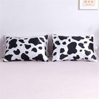 Satin Pillowcase for Hair and Skin Cow Print Silk Satin Pillowcase 2 Pack Standard Size Pillow Cases Set of 2 Cooling Silky Pillow Cover with Envelope Closure (20x26 inches, Cow)